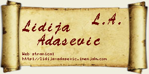 Lidija Adašević vizit kartica